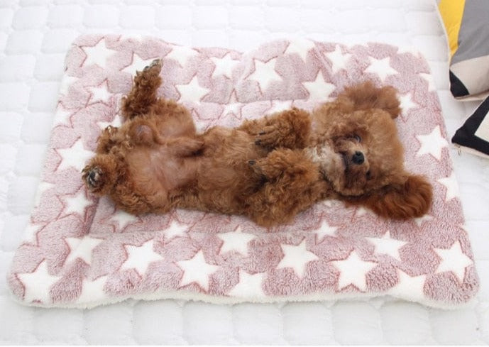 GeckoCustom Dog Bed Thickened Dog Mat Pet Cat Soft Fleece Pad Blanket Bed Mat Cushion Home Washable Rug Keep Warm Pet Supplies cama perro