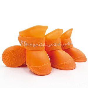 GeckoCustom Dog cat anti-slip rubber boot orange / S