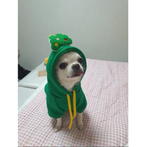 GeckoCustom Dog Christmas Clothes Winter Warm Pet Clothes Green 1 / XS