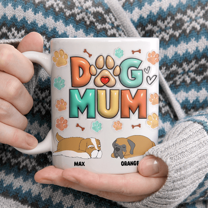 Dog mom and shop dog dad mugs