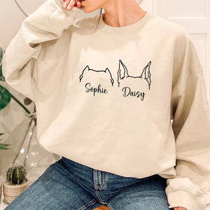 GeckoCustom Dog Ear Line Sweatshirt Personalized Gift TA29 890281