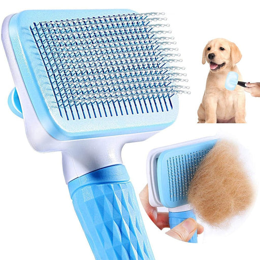 GeckoCustom Dog Hair Remover Brush Cat Dog Hair Grooming And Care Comb For Long Hair Dog Pet Removes Hairs Cleaning Bath Brush Dog Supplies
