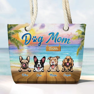 GeckoCustom Dog Mom For Dog Lovers Personalized Gift Beach Bag N304 889494