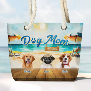 GeckoCustom Dog Mom For Dog Lovers Personalized Gift Beach Bag N304 889494