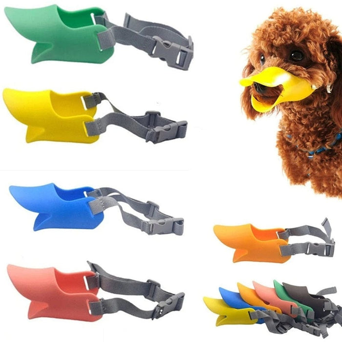 GeckoCustom Dog Muzzle Silicone Duck Muzzle Mask for Pet Dogs Anti Bite Stop Barking Small Large Dog Mouth Muzzles Pet Dog Accessories