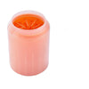 GeckoCustom Dog Paw Cleaner Cup Soft Silicone Combs Portable Outdoor Pet towel Foot Washer Paw Clean Brush Quickly Wash Foot Cleaning Bucket Red / S