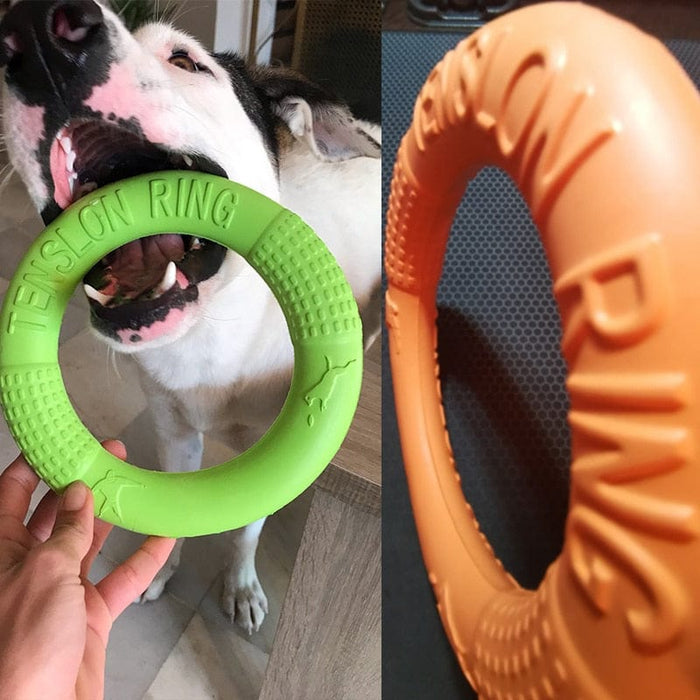 GeckoCustom Dog Toys for Big Dogs EVA Interactive Training Ring Puller Resistant for Dogs Pet Flying Discs Bite Ring Toy for Small Dog