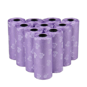 GeckoCustom Dog Waste Bags with Dispenser 5 Roll Purple