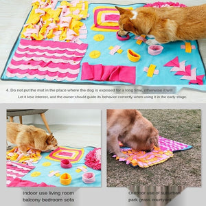 GeckoCustom Dogs Snuffle Mat Pet Leak Food Anti Choking Mat Cat Dog Training Blanket Nose Work Toy Pet Slowing Feeding Intelligence Mat