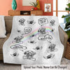 GeckoCustom Don't Cry For Me I'm Ok Custom Photo Dog Blanket HN590