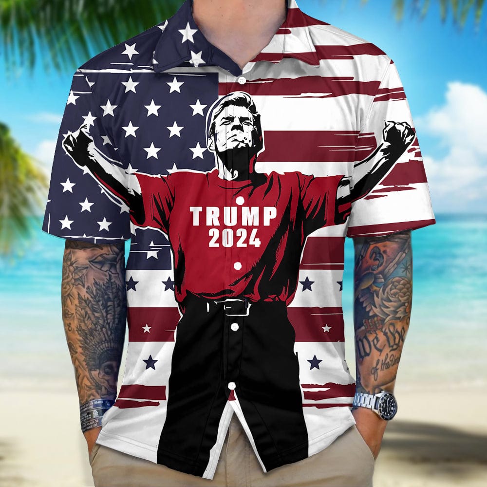 GeckoCustom Donald Trump 2024 Hawaiian Shirt DM01 891171