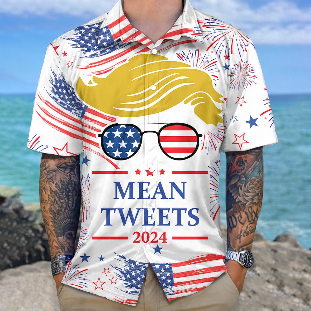 GeckoCustom Donald Trump Mean Tweets 2024 Hawaiian Shirt 891175