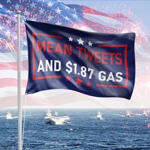 GeckoCustom Double-Sided Independence Day Mean Tweets And $1.87 Gas Flag HO82 890822