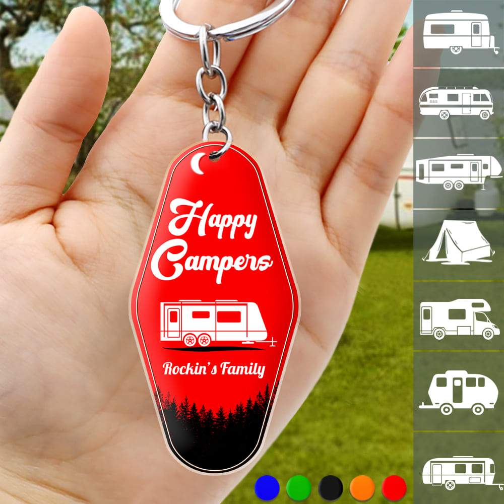 GeckoCustom Drive Slow Drunk Campers Matter Camping Acrylic Keychain N369 888447