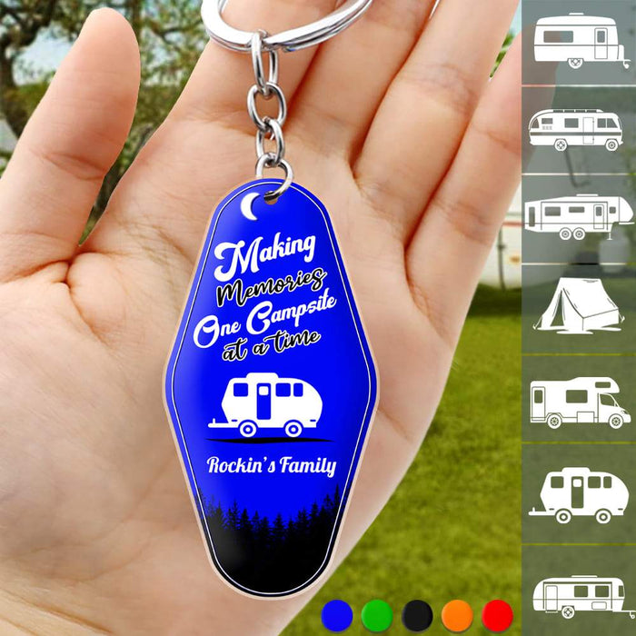 GeckoCustom Drive Slow Drunk Campers Matter Camping Acrylic Keychain N369 888447 1 Piece / 3"H x 1.5"W