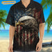 GeckoCustom Eagle With USA Flag Hawaii Shirt N304 889290