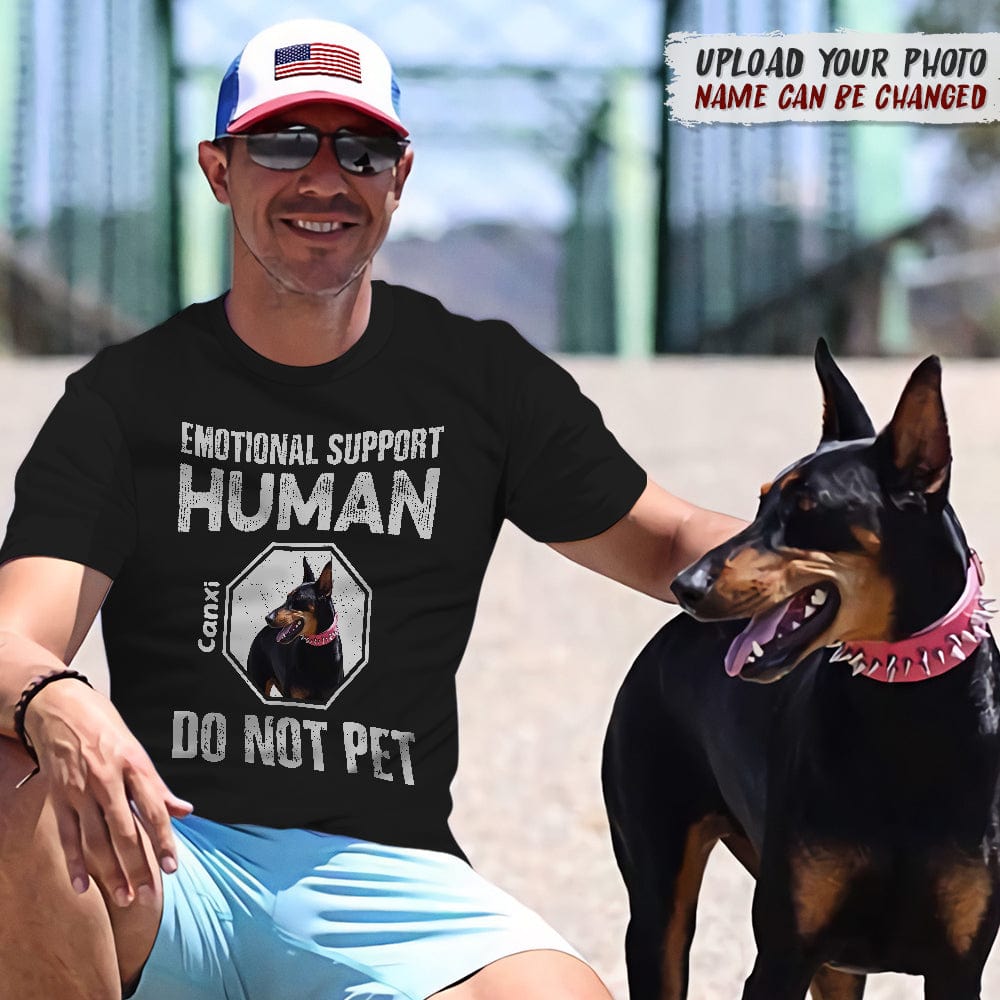 GeckoCustom Emotional Support Human Front Dog Shirt, T286 HN590