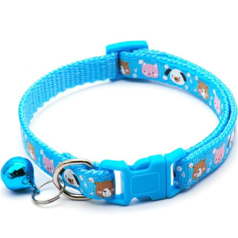 GeckoCustom Fashion Colorful Pattern Bear Collar For Dog Cat