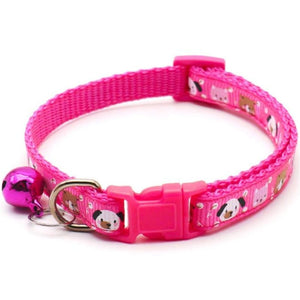 GeckoCustom Fashion Colorful Pattern Bear Collar For Dog Cat Pink