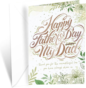 GeckoCustom Father'S Day Card for Son, Made in America, Eco-Friendly, Thick Card Stock with Premium Envelope 5In X 7.75In, Packaged in Protective Mailer Step Father