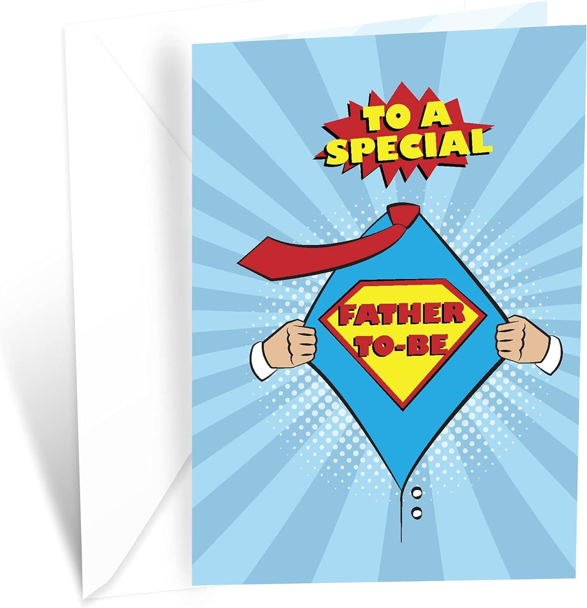 GeckoCustom Father'S Day Card for Son, Made in America, Eco-Friendly, Thick Card Stock with Premium Envelope 5In X 7.75In, Packaged in Protective Mailer Father To Be