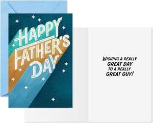 GeckoCustom Father'S Day Card Pack (6 Cards, 2 Designs) for Dads, Grandfathers, Uncles, Brothers