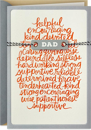 GeckoCustom Father'S Day Card (Through Thick and Thin) For Dad, Example Worth Following