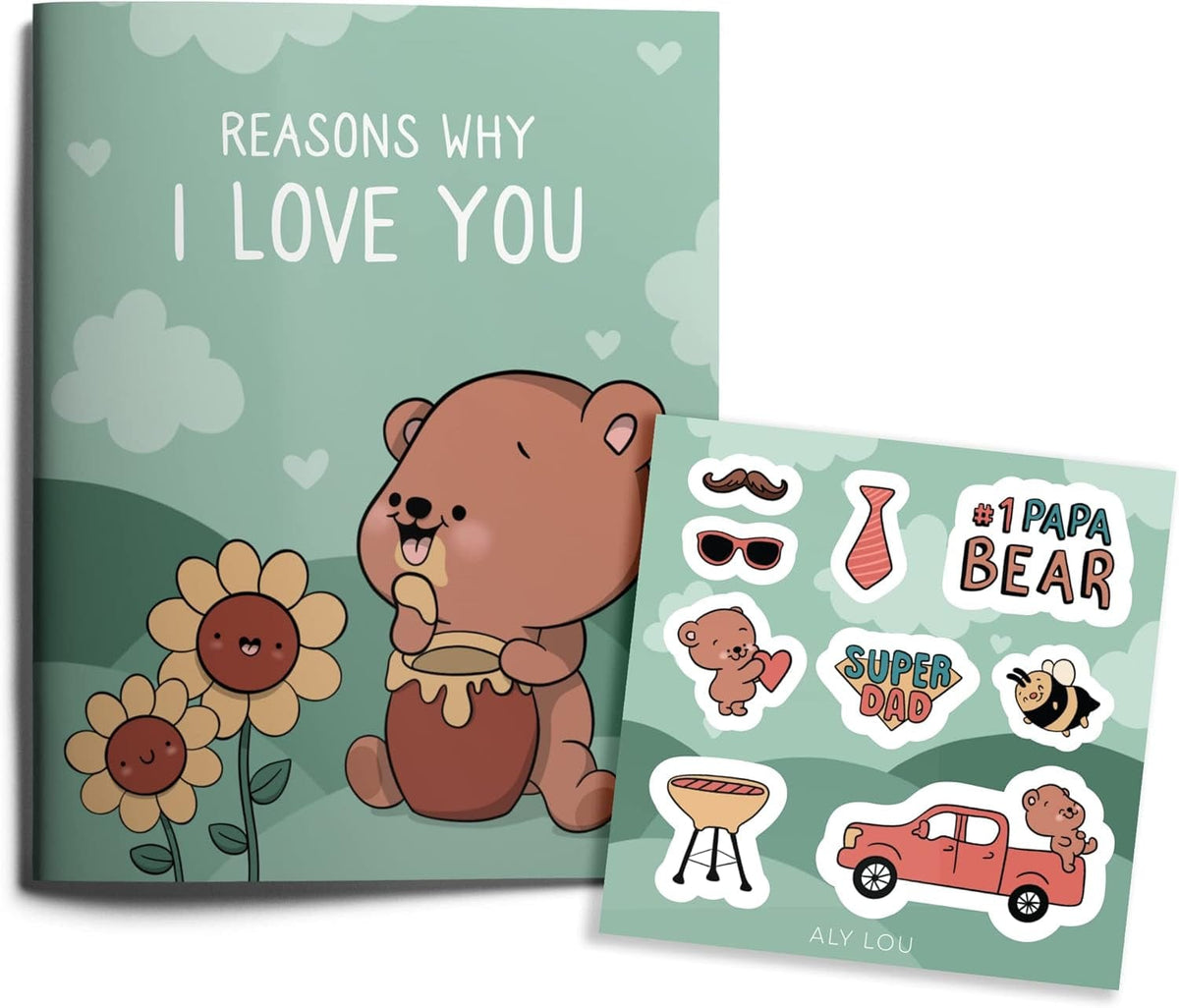 GeckoCustom Fathers Day Card for Dad Birthday, Anniversary Husband Him Grandpa Grandfather Stepdad Stepfather, Birthday Thank You Kawaii Greeting Card (Thanks for Feeding Me ...) Reasons Why I Love You - Dad Edition