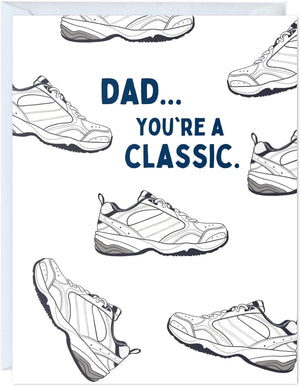 GeckoCustom Fathers Day Card for Dad Birthday, Anniversary Husband Him Grandpa Grandfather Stepdad Stepfather, Birthday Thank You Kawaii Greeting Card (Thanks for Feeding Me ...) You'Re A Classic