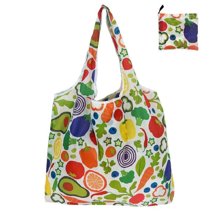 GeckoCustom Foldable Shopping Bag Reusable Travel Grocery Bag Eco-Friendly Cartoon Cat Dog Cactus Lemon Printing Tote Bag 6