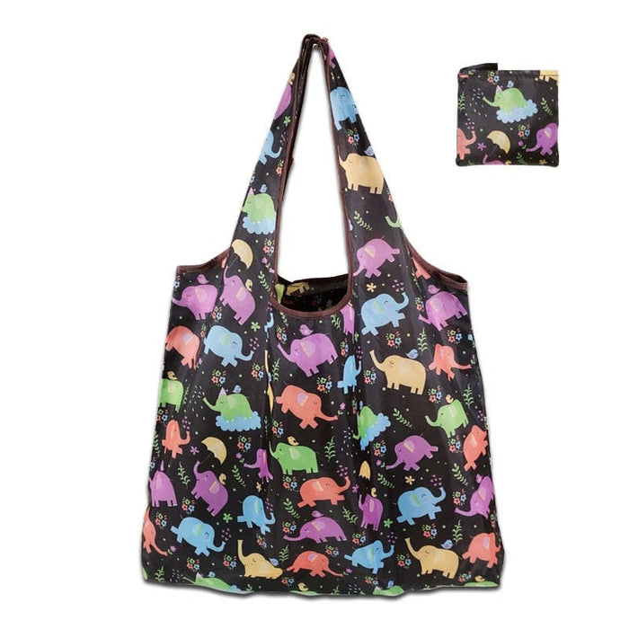 GeckoCustom Foldable Shopping Bag Reusable Travel Grocery Bag Eco-Friendly Cartoon Cat Dog Cactus Lemon Printing Tote Bag 4
