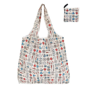 GeckoCustom Foldable Shopping Bag Reusable Travel Grocery Bag Eco-Friendly Cartoon Cat Dog Cactus Lemon Printing Tote Bag 18