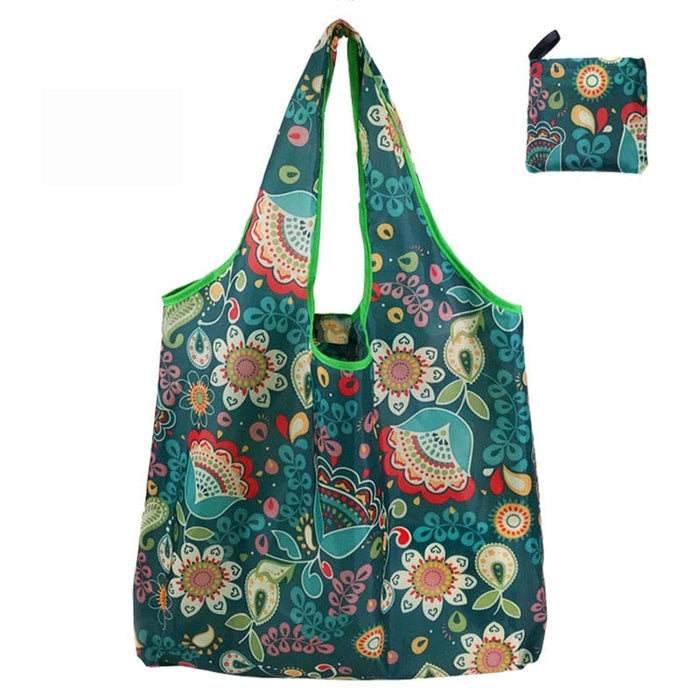 GeckoCustom Foldable Shopping Bag Reusable Travel Grocery Bag Eco-Friendly Cartoon Cat Dog Cactus Lemon Printing Tote Bag 13