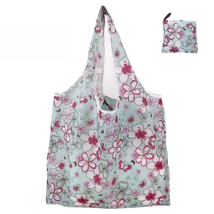 GeckoCustom Foldable Shopping Bag Reusable Travel Grocery Bag Eco-Friendly Cartoon Cat Dog Cactus Lemon Printing Tote Bag 22