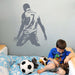 GeckoCustom Football Cristiano Ronaldo Vinyl Wall Sticker Soccer Athlete Ronaldo Wall Decals Art Mural For Kis Room Living Room Decoration