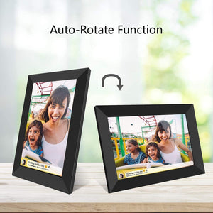 GeckoCustom FRAMEO 10.1 Inch Smart Wifi Digital Photo Frame 1280X800 IPS LCD Touch Screen, Auto-Rotate Portrait and Landscape, Built in 32GB Memory, Share Moments Instantly via Frameo App from Anywhere