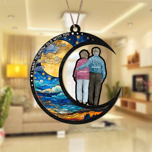 GeckoCustom From Our First Kiss Till Our Last Breath Couple Suncatcher Ornament Personalized Gift HO82 891208