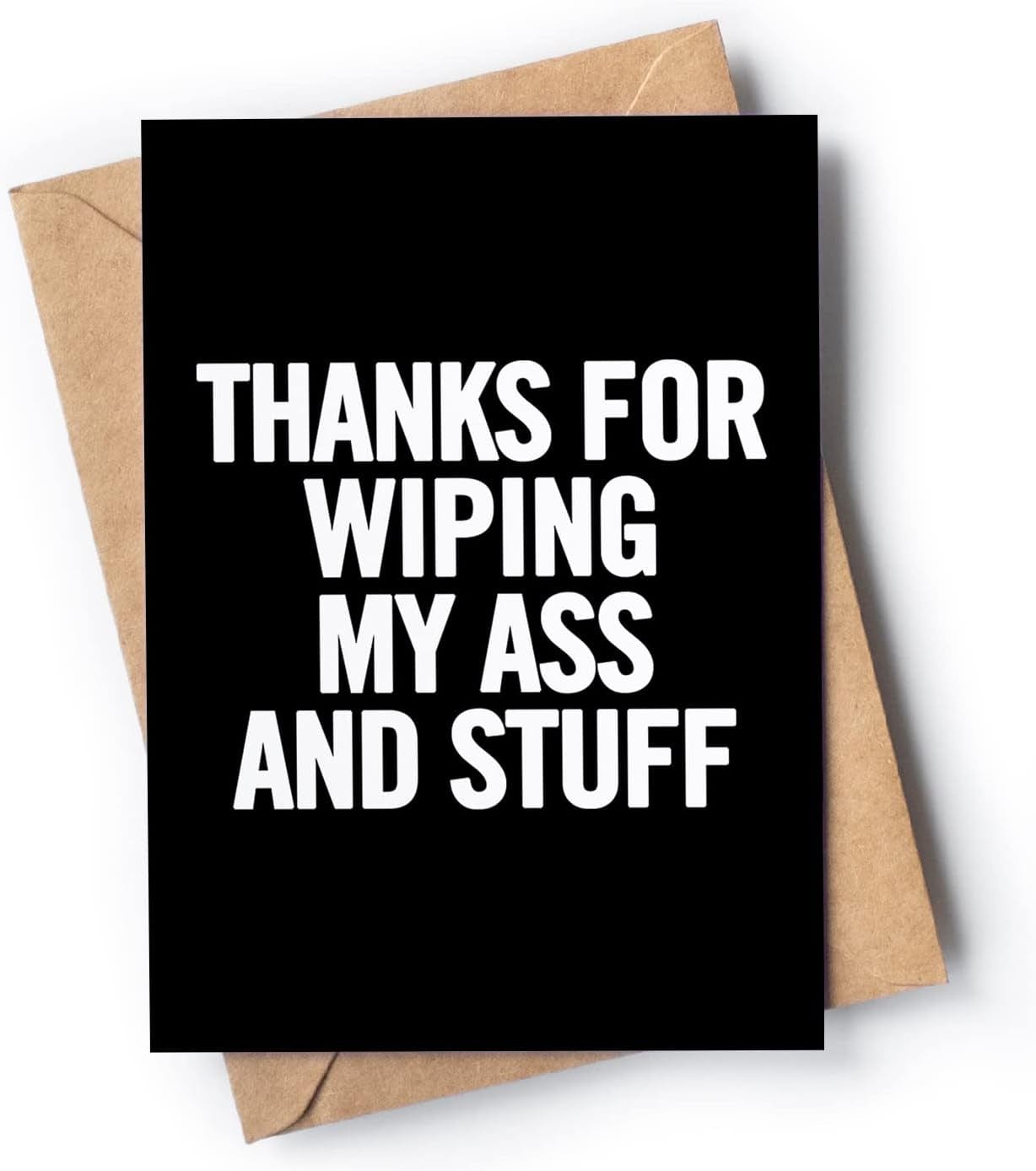 GeckoCustom Funny Card for Mom or Dad | Original Card for Parents for Mother'S Day or Father'S Day from Son or Daughter | Inappropriate Gag Card for Birthday, Anniversary, Christmas... | Thanks For