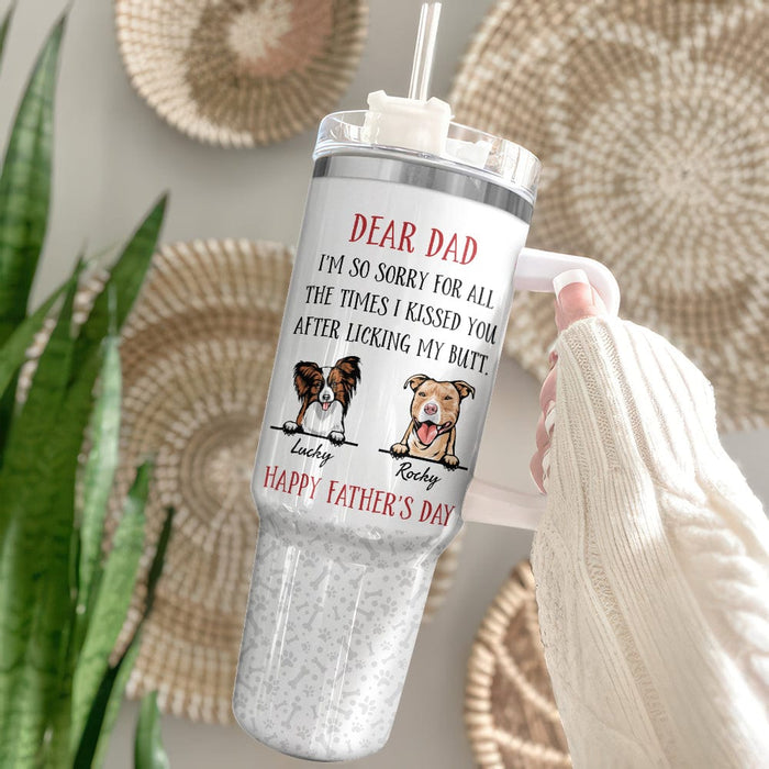 GeckoCustom Funny Dear Dad Mom For Father's Mother's Day Tumbler Iron Ring 40oz Personalized Gift TA29 890330