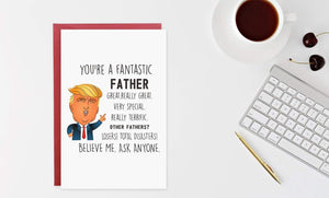 GeckoCustom Funny Father'S Day Card,Trump Father,Dad Birthday,Humorous Greeting Cards