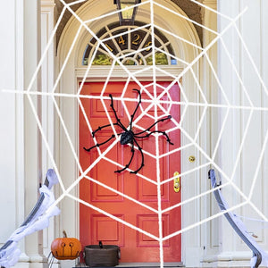 GeckoCustom Giant Spider Web Scary Props Horror Halloween Party Decorations