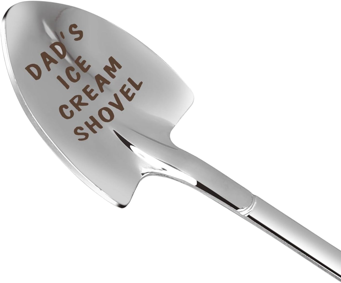 GeckoCustom Gifts for Dad Fathers Day Dad Gifts Men Ice Cream Spoon Scoop for Ice Cream Lovers, Father'S Day Gifts for Men Funny Engraved Stainless Steel Spoon Shovel, Birthday Fathers Gifts Dad Ice Cream Shovel