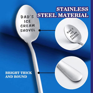 GeckoCustom Gifts for Dad Fathers Gifts for Men Funny Engraved Stainless Steel Spoon Shovel, Birthday Father’S Day Gifts Thanksgiving Gifts for Him Grandpa.