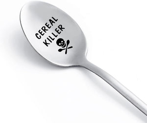 GeckoCustom Gifts for Dad Fathers Gifts for Men Funny Engraved Stainless Steel Spoon Shovel, Birthday Father’S Day Gifts Thanksgiving Gifts for Him Grandpa. Cereal Killer Spoons