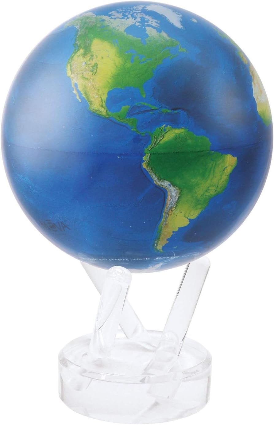 GeckoCustom Globe Earth with Clouds 4.5" 8.5" - Natural Earth