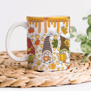 GeckoCustom Gnome Fall Halloween Gift Thanksgiving Gift Mug HO82 891342