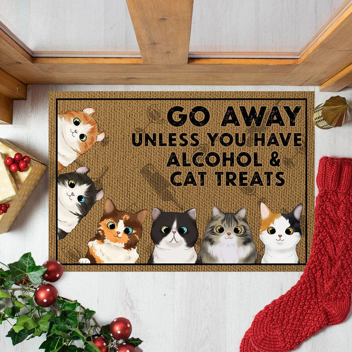 GeckoCustom Go Away Unless You Have Alcohol And Pet Treat Doormat Personalized Gift TA29 890181