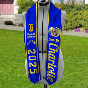 GeckoCustom Graduation 2025 Stoles, Upload Photo, Custom Name and School TA29 890283 6x72 inch