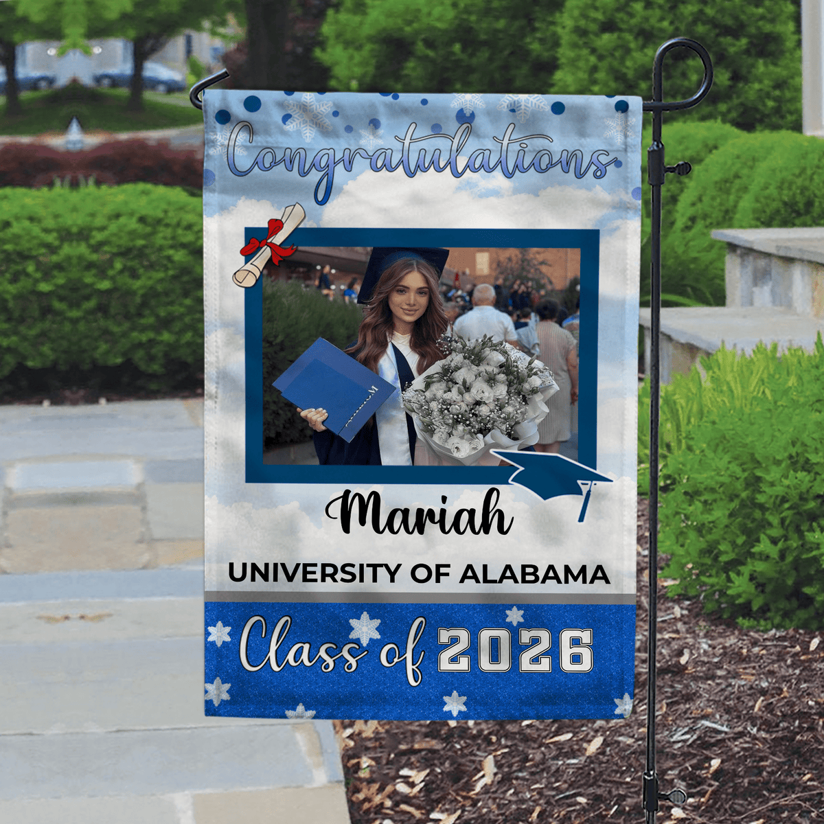 GeckoCustom Graduation Flag To Graduation Class Of 2025 HA75 891888 12"x18"
