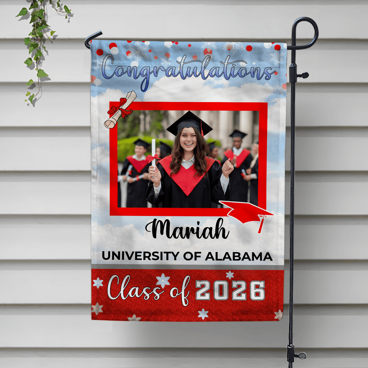 GeckoCustom Graduation Flag To Graduation Class Of 2025 HA75 891888 12"x18"